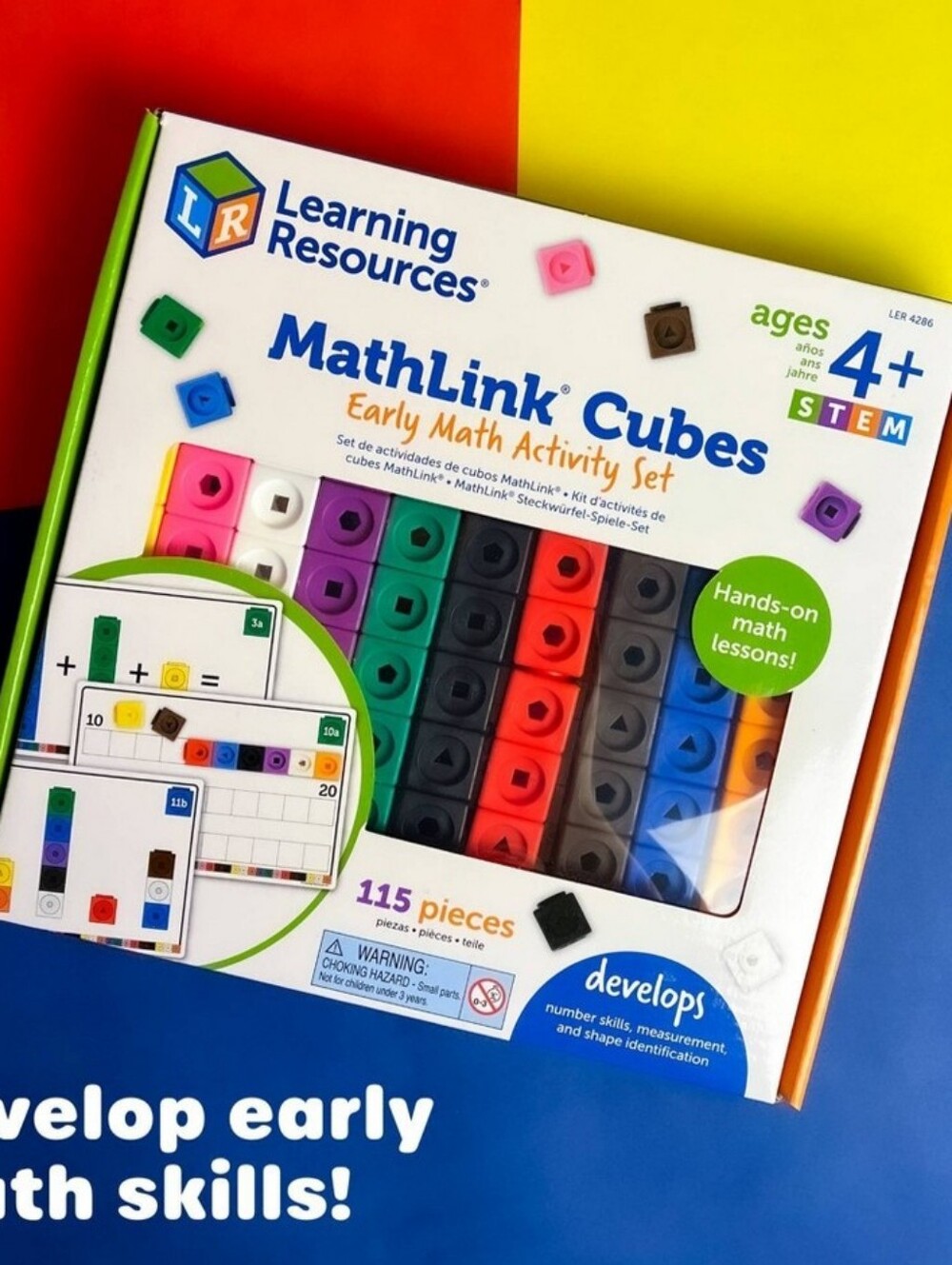 Learning Resources MathLink Cubes Early Math Activity Set 115pc LER4286 NEW NIB - Picture 4 of 11